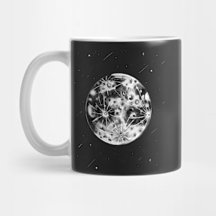 Full Moon and Stars Space Nerd Science NASA Lunar Art Mug